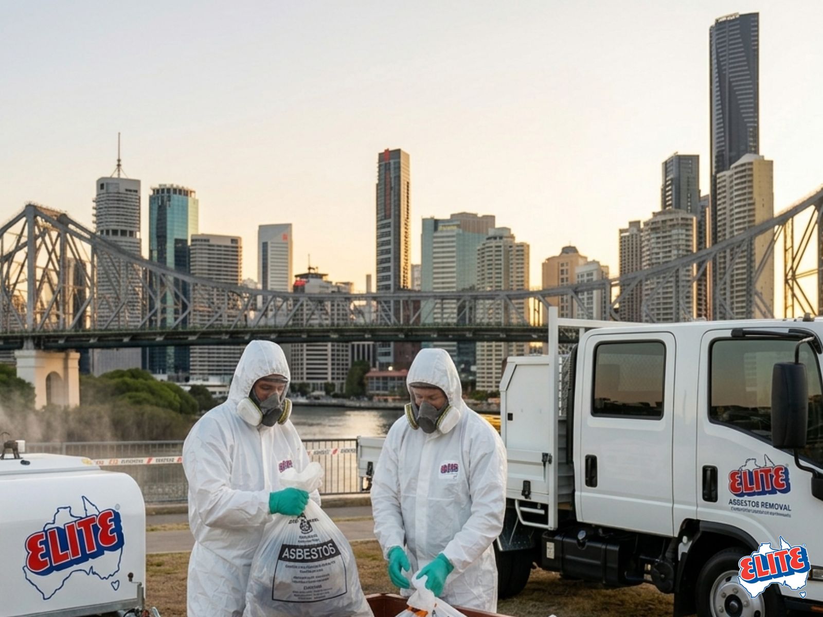 Elite Asbestos Removal crew on a Brisbane worksite